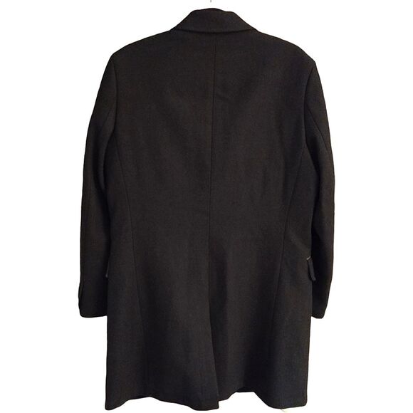 JOS A BANK RESERVE TOPCOAT, Size 38 Short, Navy Blue w/ Brown Trim NWOT - Picture 6 of 16